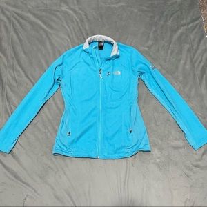The North Face Turquoise Summit Series Grid Fleece Full Zip Jacket EUC Size S
